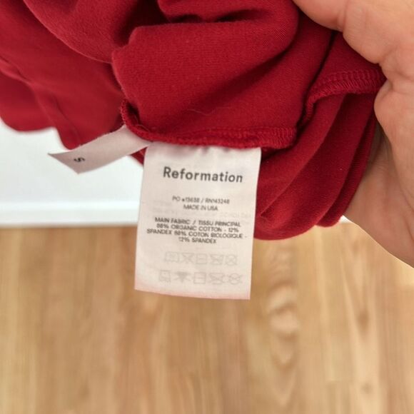 Reformation Elisha Red Puff Sleeve Dress size small - Picture 9 of 12